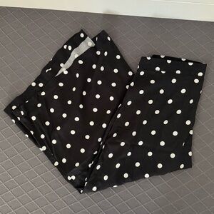 Old Navy Black Midi Skirt with White Polka Dots, Women’s M